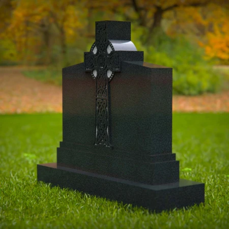 1613 - Keltisches Kreuz Mahnmal Grabstein mit detaillierten Gravuren