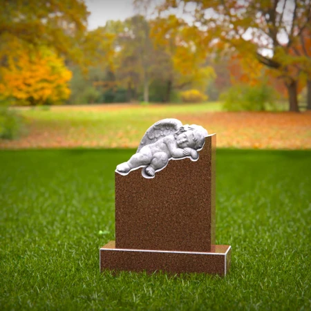 Calm sleep child memorials shaped with angelic kindness