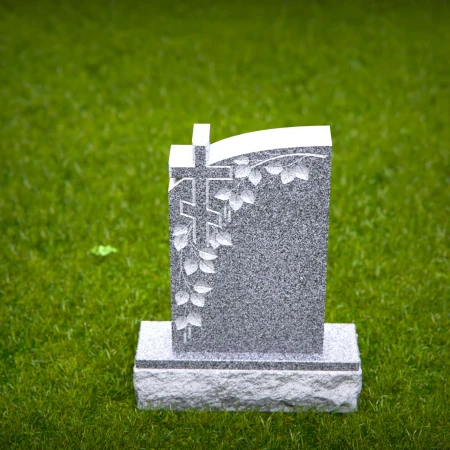 Faithful tribute with organic vines shaping lasting headstone prices