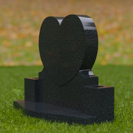 1716 - Lápida Conmemorativa en Forma de Corazón con Portafloreros Integrados