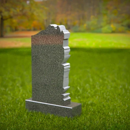 Petal patterns and vine carvings enhance meaningful grave markers